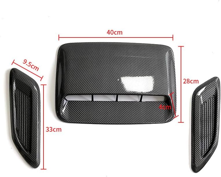 UTMEKUKI Car Hood Air Outlet Decoration Parts Nose Cover Air Outlet Modification Hood Air Outlet-Bright Black - Image 5